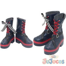 画像1: Vtuber　百鬼あやめ　6th fes. Color Rise Harmony　コスプレ靴　バーチャルYouTuber　コスプレブーツ　JUJUcosplay (1)