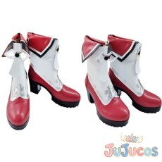 画像1: げんしん　胡桃　フータオ　残雪に咲く紅　コスプレ靴　原神　コスプレブーツ　JUJUcosplay (1)