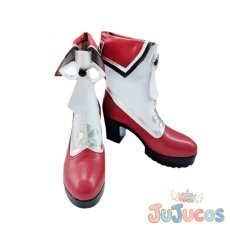 画像2: げんしん　胡桃　フータオ　残雪に咲く紅　コスプレ靴　原神　コスプレブーツ　JUJUcosplay (2)