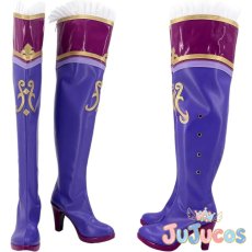 画像1: 白樺リサ　ラベンダーパレード　コスプレ靴　アイカツ！　コスプレブーツ　JUJUcosplay (1)
