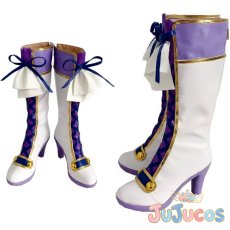 画像1: 氷上スミレ　ブルーパレード　コスプレ靴　アイカツ！　コスプレブーツ　JUJUcosplay (1)
