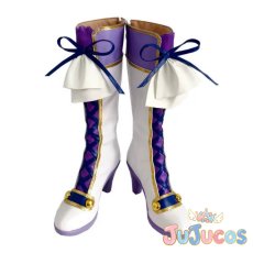 画像2: 氷上スミレ　ブルーパレード　コスプレ靴　アイカツ！　コスプレブーツ　JUJUcosplay (2)