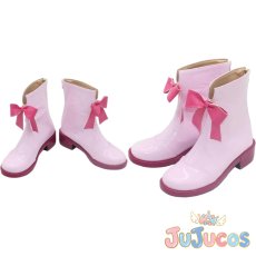 画像1: キュアアンサー/明智あんな　日常服　コスプレ靴　名探偵プリキュア!　コスプレブーツ　JUJUcosplay (1)