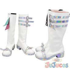 画像1: 真実夜チィ　GIRA GIRA STAR　コスプレ靴　ひみつのアイプリ　コスプレブーツ　JUJUcosplay (1)