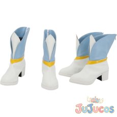 画像1: 菱川六花　キュアダイヤモンド　コスプレ靴　ドキドキ!プリキュア　コスプレブーツ　JUJUcosplay (1)