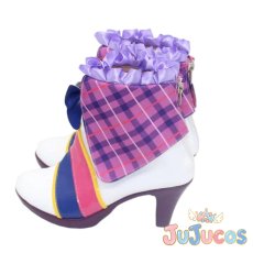 画像4: 藤原みやび　バイオレットパレードコーデ　コスプレ靴　アイカツ!　コスプレブーツ　JUJUcosplay (4)
