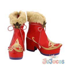 画像2: Aqours　紅葉狩り編　覚醒後　津島善子　黒澤ルビィ　国木田花丸　渡辺曜　黒澤ダイヤ　高海千歌　松浦果南　小原鞠莉　桜内梨子　コスプレ靴　ラブライブ！サンシャイン!!　コスプレブーツ　JUJUcosplay (2)