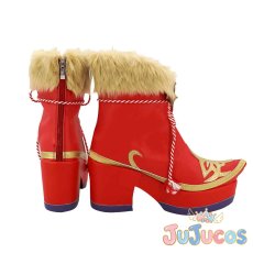 画像4: Aqours　紅葉狩り編　覚醒後　津島善子　黒澤ルビィ　国木田花丸　渡辺曜　黒澤ダイヤ　高海千歌　松浦果南　小原鞠莉　桜内梨子　コスプレ靴　ラブライブ！サンシャイン!!　コスプレブーツ　JUJUcosplay (4)