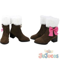 画像1: 小泉花陽　Snow halation　コスプレ靴　ラブライブ! School idol project　コスプレブーツ　JUJUcosplay (1)