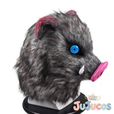 画像5: 鬼殺隊　嘴平伊之助　猪の被り物　コスプレ道具　鬼滅の刃　コスプレ小物　JUJUcosplay (5)