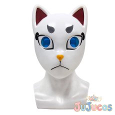 画像2: 水柱　冨岡義勇　厄除の面　狐面　コスプレ道具　鬼滅の刃　コスプレ小物　JUJUcosplay (2)