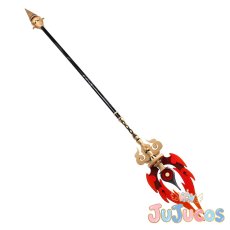 画像1: 星5武器　長柄武器　護摩の杖　コスプレ道具　原神(げんしん)　コスプレ小物　JUJUcosplay (1)