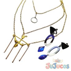 画像1: リネット・ミラー　耳飾り+ネクレス　コスプレ道具　キューピット・パラサイト　コスプレ小物　JUJUcosplay (1)