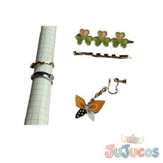 画像1: 花里みのり　耳飾り+指輪+髪飾り　ヴァンパイア　コスプレ道具　プロジェクトセカイ カラフルステージ！ feat. 初音ミク　コスプレ小物　JUJUcosplay (1)