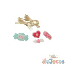 画像1: AiScReam　愛?スクリ?ム！　髪飾り+ブローチ　コスプレ道具　ラブライブ！サンシャイン!!　コスプレ小物　JUJUcosplay (1)