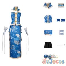 画像5: 園田海未　チャイナドレス　コスプレ衣装　ラブライブ! School idol project　コスチューム　JUJUcosplay (5)