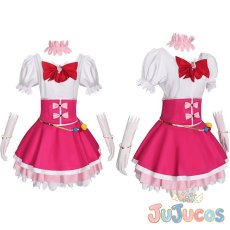 画像1: 朝日奈みらい(キュアミラクル)　ダイヤ　コスプレ衣装　魔法つかいプリキュア　コスチューム　JUJUcosplay (1)