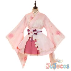 画像2: 黒澤ルビィ　桜和装　コスプレ衣装　ラブライブ！サンシャイン!!　コスチューム　JUJUcosplay (2)