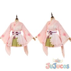 画像1: 国木田花丸　桜和装　コスプレ衣装　ラブライブ！サンシャイン!!　コスチューム　JUJUcosplay (1)