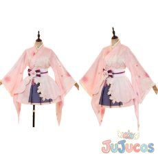 画像1: 津島善子　桜和装　コスプレ衣装　ラブライブ！サンシャイン!!　コスチューム　JUJUcosplay (1)