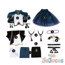 画像6: 初音ミク　キョンシーVer.　コスプレ衣装　VOCALOID　コスチューム　JUJUcosplay (6)