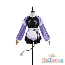 画像2: VTuber　常闇トワ　チャイナ風なメイドジャージ　コスプレ衣装　バーチャルYouTuber　コスチューム　JUJUcosplay (2)