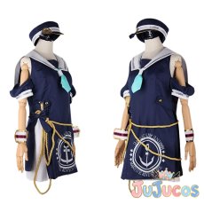 画像6: 桐谷遥　セイラーキャプテン　思い出はドーナツとともに　コスプレ衣装　プロジェクトセカイ カラフルステージ！ feat. 初音ミク　コスチューム　JUJUcosplay (6)