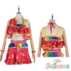画像1: 夏樹みくる　サマーデイミラクル　コスプレ衣装　アイカツ！　コスチューム　JUJUcosplay (1)