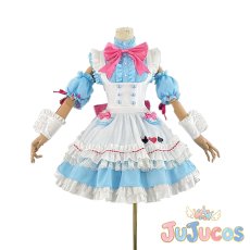 画像1: 真中らぁら　メイド　コスプレ衣装　プリパラ　コスチューム　JUJUcosplay (1)