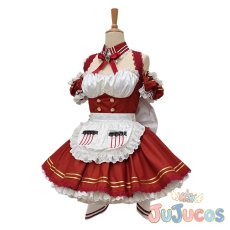 画像4: VTuber　宝鐘マリン　メイド　あくありうむ。　コスプレ衣装　バーチャルYouTuber　コスチューム　JUJUcosplay (4)