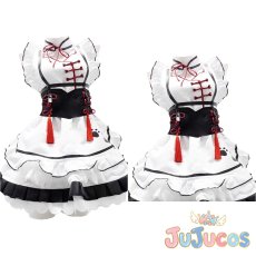 画像1: VTuber　花芽なずな　チャイナメイド　コスプレ衣装　バーチャルYouTuber　コスチューム　JUJUcosplay (1)