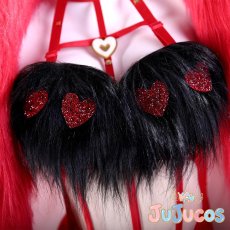画像5: エンジェル・ダスト（Angel Dust）　バレンタイン　コスプレ衣装　ハズビンホテル（Hazbin Hotel）　コスチューム　JUJUcosplay (5)