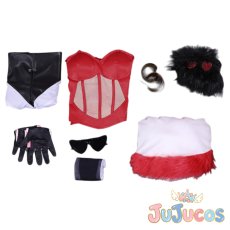 画像8: エンジェル・ダスト（Angel Dust）　バレンタイン　コスプレ衣装　ハズビンホテル（Hazbin Hotel）　コスチューム　JUJUcosplay (8)