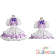 画像1: 紫吹蘭　カントリー風ワンピースver.　コスプレ衣装　アイカツ!　コスチューム　JUJUcosplay (1)