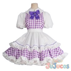 画像2: 紫吹蘭　カントリー風ワンピースver.　コスプレ衣装　アイカツ!　コスチューム　JUJUcosplay (2)