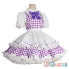 画像3: 紫吹蘭　カントリー風ワンピースver.　コスプレ衣装　アイカツ!　コスチューム　JUJUcosplay (3)