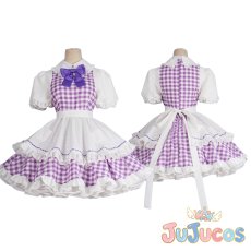 画像4: 紫吹蘭　カントリー風ワンピースver.　コスプレ衣装　アイカツ!　コスチューム　JUJUcosplay (4)