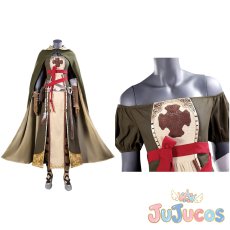 画像1: 緑衣の巡礼　シャナロット　コスプレ衣装　ダークソウルII（DARK SOULS II）　コスチューム　JUJUcosplay (1)