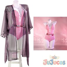 画像1: 竈門禰豆子　水着　コスプレ衣装　鬼滅の刃　コスチューム　JUJUcosplay (1)