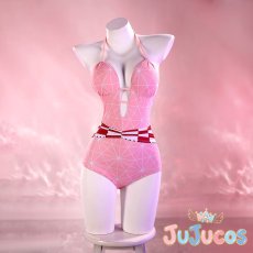 画像4: 竈門禰豆子　水着　コスプレ衣装　鬼滅の刃　コスチューム　JUJUcosplay (4)