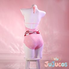 画像5: 竈門禰豆子　水着　コスプレ衣装　鬼滅の刃　コスチューム　JUJUcosplay (5)