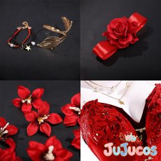 画像6: エアリス　ドレス　コスプレ衣装　ファイナルファンタジーVII リメイク　コスチューム　JUJUcosplay (6)