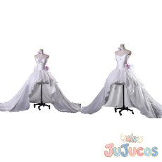 画像1: 時崎狂三　ウェディングドレス　コスプレ衣装　デート・ア・ライブ　コスチューム　JUJUcosplay (1)
