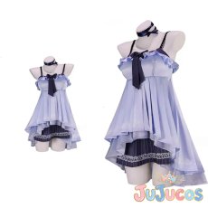 画像1: Vtuber　Nerissa Ravencroft(ネリッサ・レイヴンクロフト)　ルームウェア　コスプレ衣装　バーチャルYouTuber　コスチューム　JUJUcosplay (1)