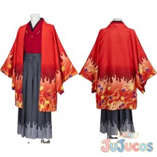 画像1: 煉獄杏寿郎　京まふ　和装　コスプレ衣装　鬼滅の刃　コスチューム　JUJUcosplay (1)