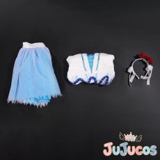 画像9: ラブライブ！サンシャイン!!　Aqours　黒澤ダイヤ　みんな大好き　WATER BLUE NEW WORLD　覚醒後　コスプレ衣装 (9)