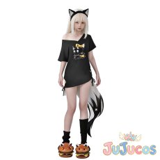 画像4: VTuber　白上フブキ　部屋着　コスプレ衣装　バーチャルYouTuber　コスチューム　JUJUcosplay (4)