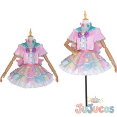 画像1: 夢川ゆい　ファンタジータイムサイリウムコーデ　コスプレ衣装　アイドルタイムプリパラ　コスチューム　JUJUcosplay (1)