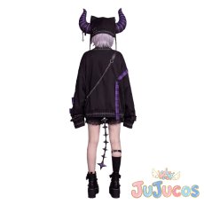 画像5: Vtuber　ラプラス・ダークネス（La+ Darknesss）　ラプルイおそろいゴシック衣装　コスプレ衣装　バーチャルYouTuber　コスチューム　JUJUcosplay (5)