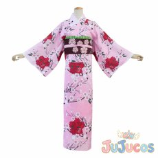 画像2: 甘露寺蜜璃　浴衣　コスプレ衣装　鬼滅の刃　コスチューム　JUJUcosplay (2)